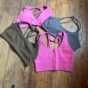 Multiple brand sports bras (gymshark, Amazon, NVGTN, etc)